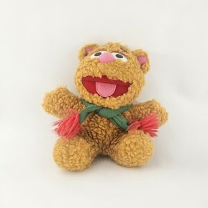 Vintage 1987 Baby Fozzie Bear Plush Stuffed Animal Holiday Christmas Jim Henson